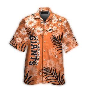 Retro San Francisco Giants Floral Pattern Hawaiian Shirt For Fans
