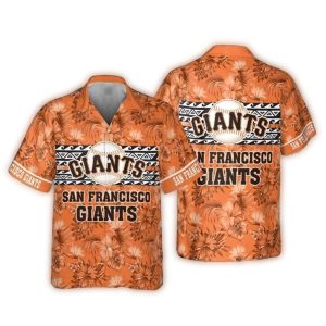 Vintage San Francisco Giants Flower Pattern Hawaiian Shirt For Fans