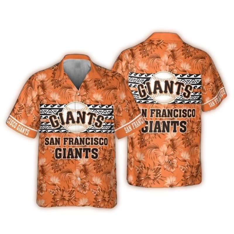 San Francisco Giants Flower Pattern Vintage Hawaiian Shirt 1