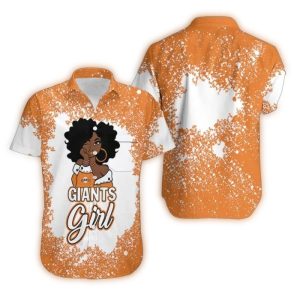 San Francisco Giants Women'S Hawaiian Shirt - African Girl Design