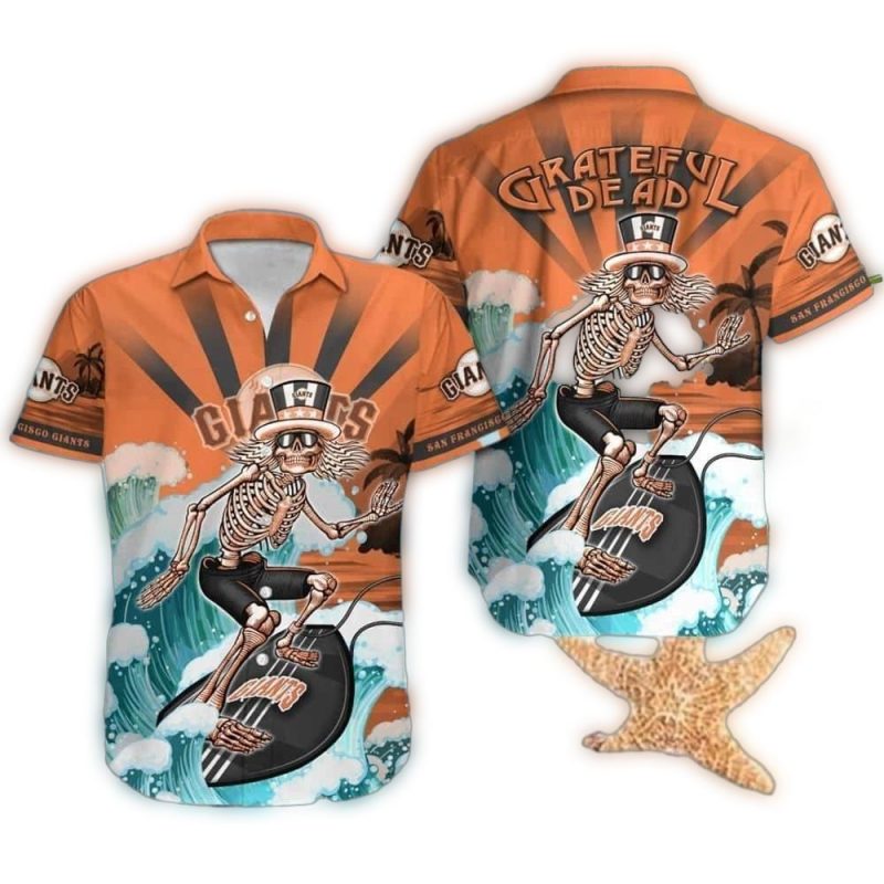 San Francisco Giants Grateful Dead Surf Hawaiian Shirt 1