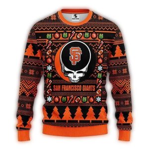 San Francisco Giants Grateful Dead Ugly Christmas Sweater For Fans