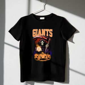 San Francisco Giants Grim Reaper Halloween T-Shirt With Pumpkin Design