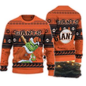 San Francisco Giants Grinch Stolen Christmas Ugly Sweater For Fans