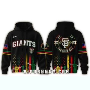 San Francisco Giants Juneteenth Freedom Day All-Over Print Hoodie For Fans