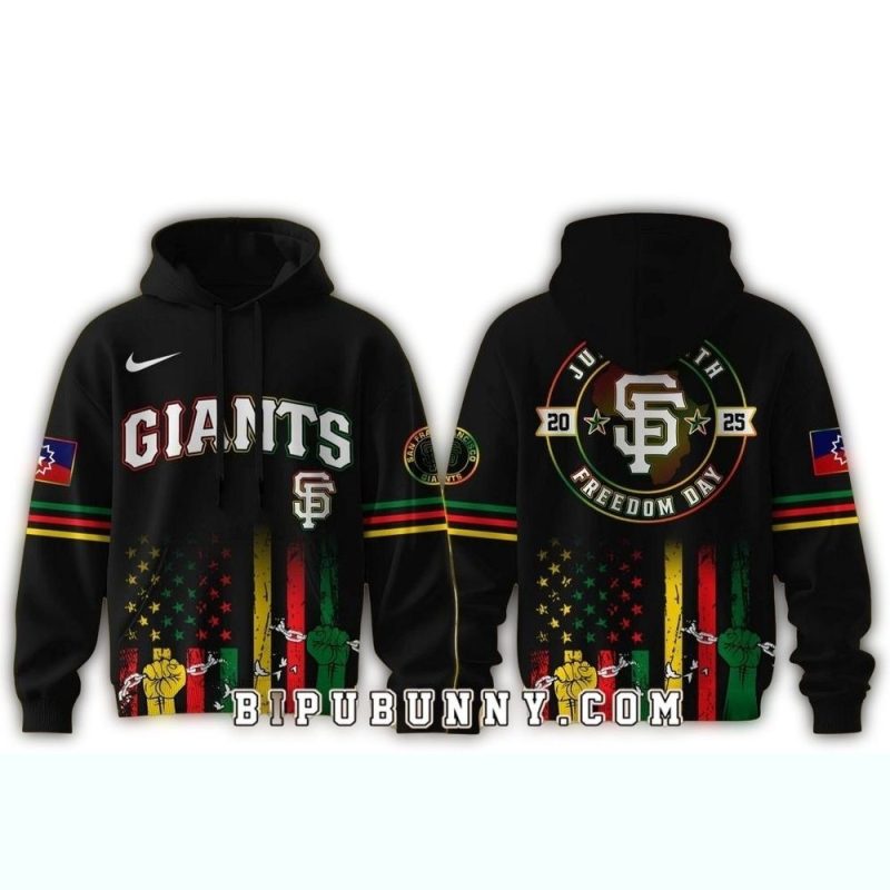 San Francisco Giants Juneteenth Freedom Day All over Print Hoodie 1