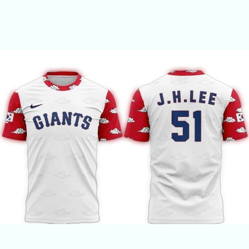 San Francisco Giants Korean Heritage Celebration All over Print T Shirt 1