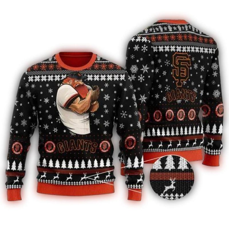 San Francisco Giants Mascot Christmas Ugly Sweater 1 1