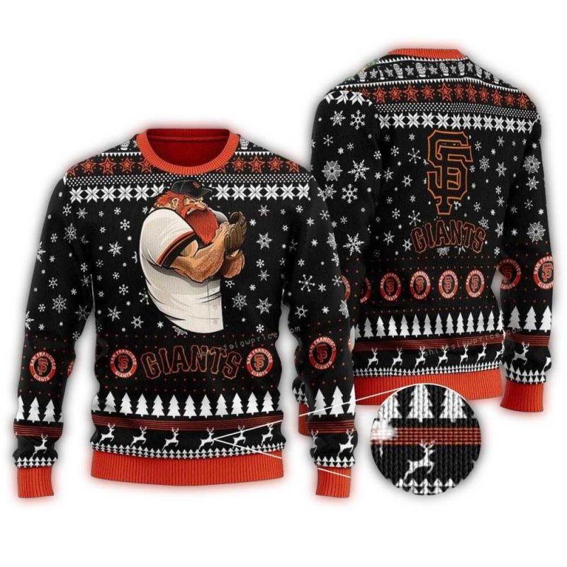 San Francisco Giants Mascot Christmas Ugly Sweater 1