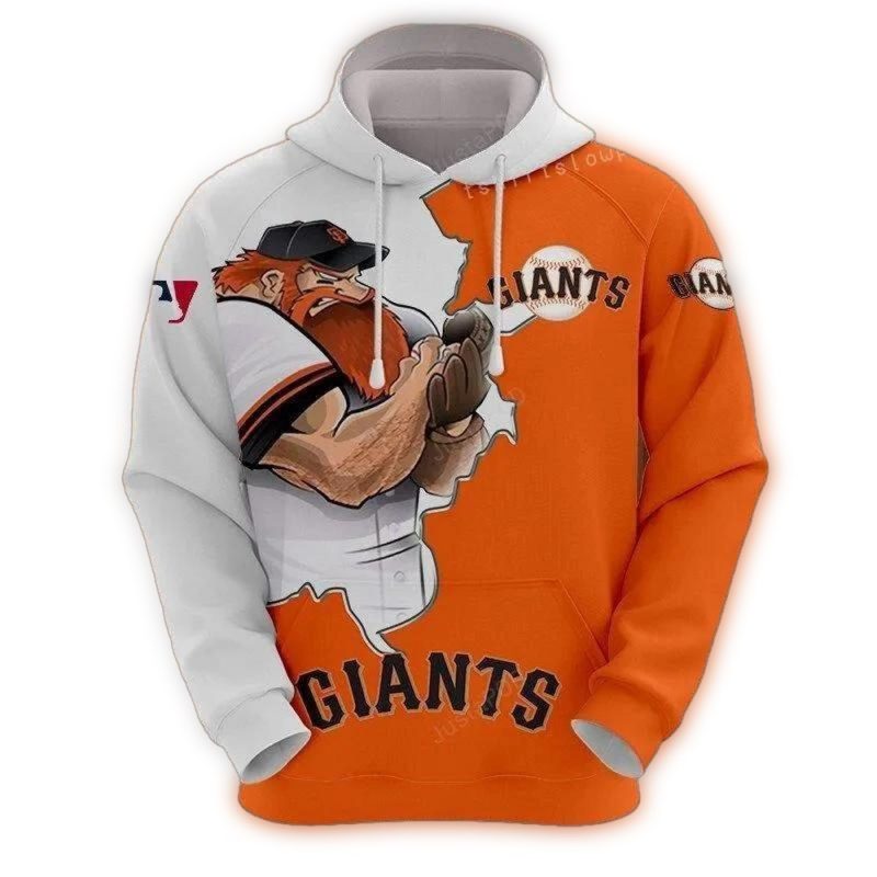 San Francisco Giants Mascot Scratch All over Print Hoodie 1