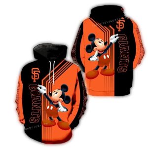 Mickey Mouse All-Over Print Hoodie For San Francisco Giants Fans
