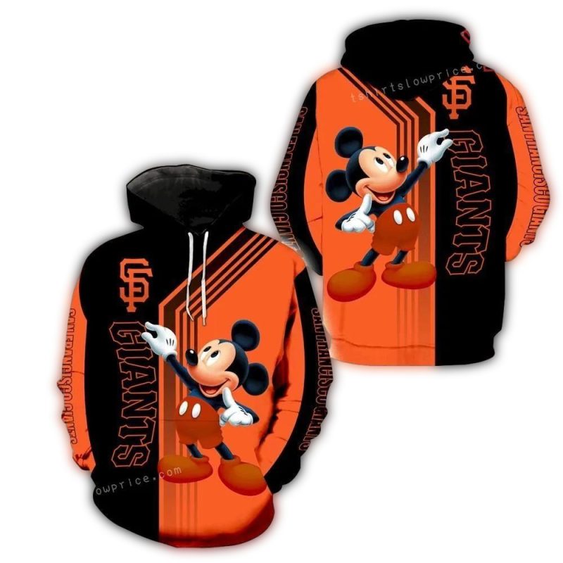 San Francisco Giants Mickey Mouse All over Print Hoodie 1