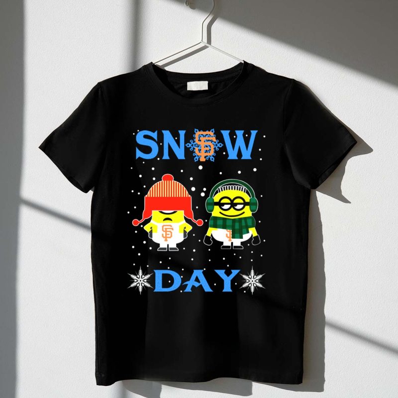San Francisco Giants Minions Snow Day Winter Fun T Shirt t shirt 1 1