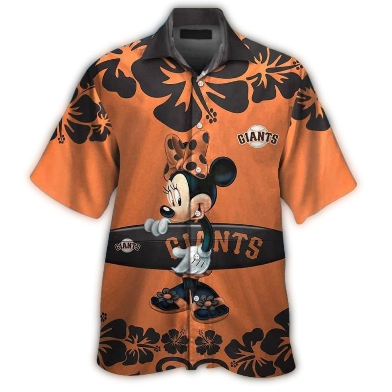 San Francisco Giants Minnie Mouse Surf Hawaiian Shirt 1