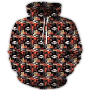 San Francisco Giants All-Over Print Hoodie With Multi-Logo Design