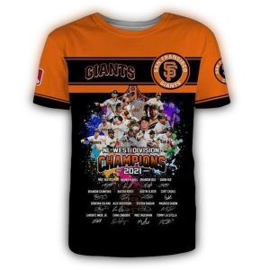 2021 San Francisco Giants Nl West Champions All-Over Print T-Shirt