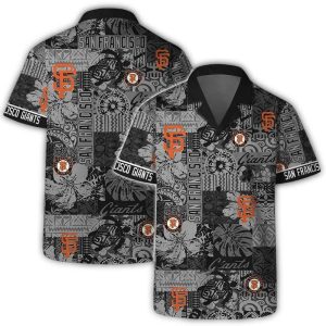 San Francisco Giants Patchwork Heritage Hawaiian Shirt For Fans
