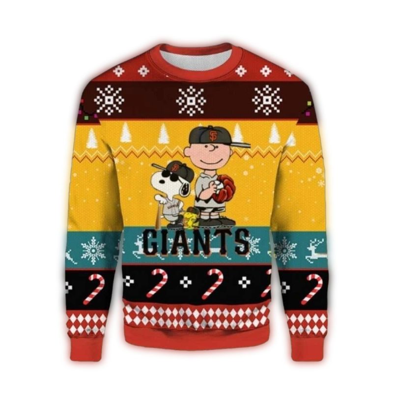 San Francisco Giants Peanuts Snoopy And Charlie Brown Ugly Sweater 1