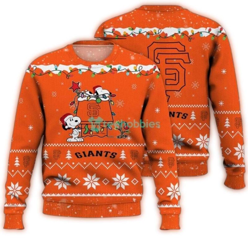 San Francisco Giants Peanuts Snoopy Santa Ugly Sweater 1