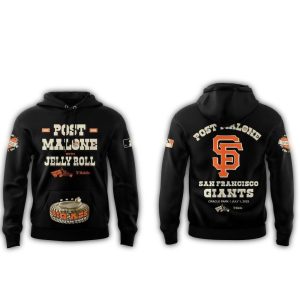 San Francisco Giants Post Malone 2025 Tour All-Over Print Hoodie