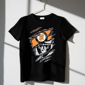 San Francisco Giants Raiders Distressed Graphic T-Shirt For Fans