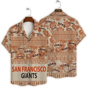 Retro San Francisco Giants Tribal Hawaiian Shirt For Fans