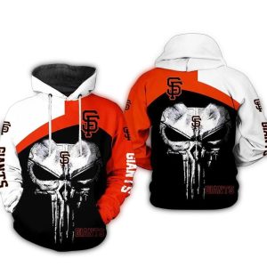 San Francisco Giants Skull Punisher Graphic Hoodie For Fans