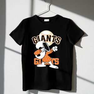 San Francisco Giants Snoopy Dabbing Baseball T-Shirt For Fans
