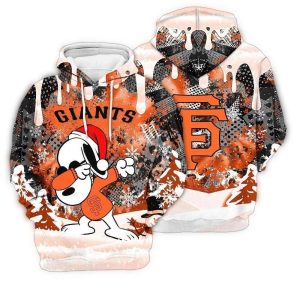 San Francisco Giants Snoopy Dabbing All-Over Print Hoodie For Fans