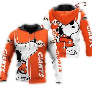 San Francisco Giants Snoopy All-Over Print Hoodie For Fans