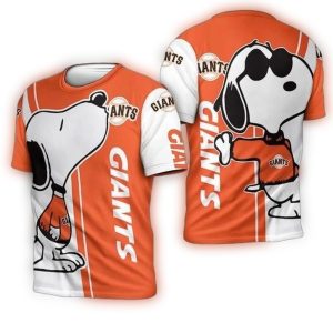 Snoopy Lover San Francisco Giants All-Over Print T-Shirt For Fans