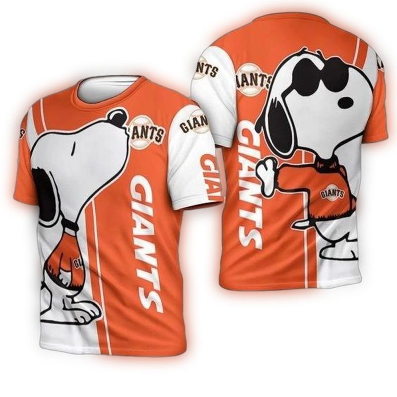 San Francisco Giants Snoopy Lover All over Print T Shirt 1