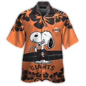 San Francisco Giants Snoopy Surf Floral Hawaiian Shirt For Fans