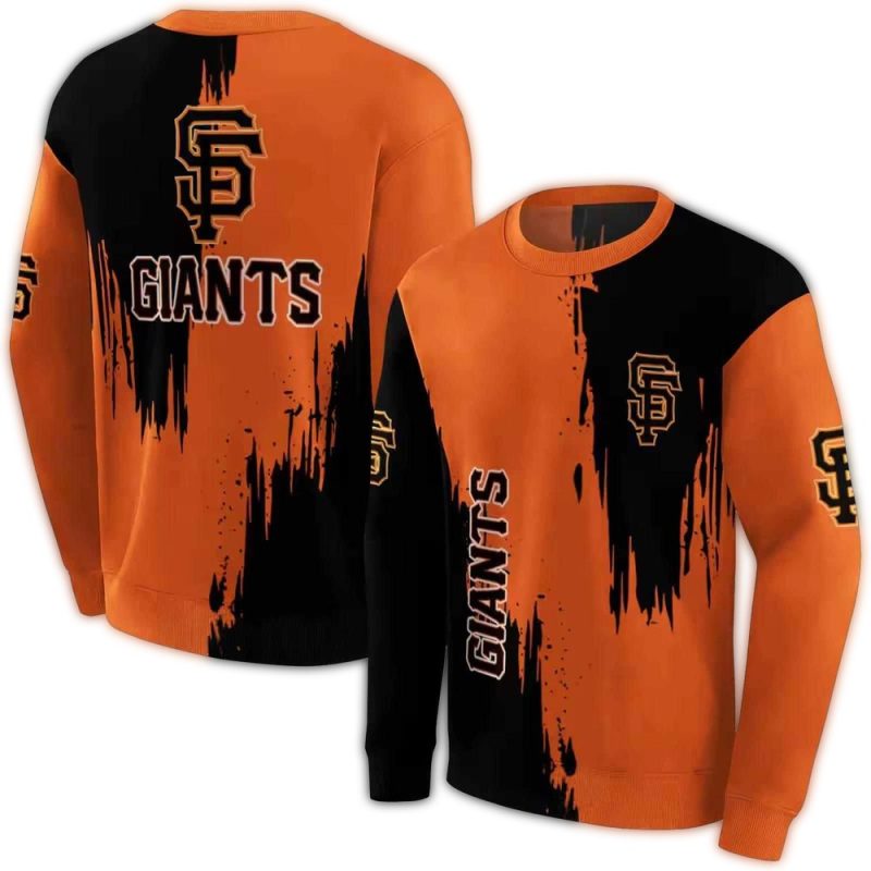 San Francisco Giants Splatter Effect All over Print Sweatshirt 1