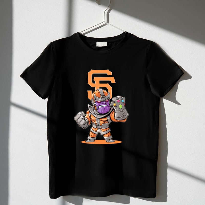 San Francisco Giants Thanos Mashup Fan Art with Infinity Gauntlet T Shirt t shirt 1 1