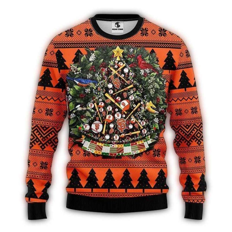 San Francisco Giants Tree Ball Ugly Sweater 1