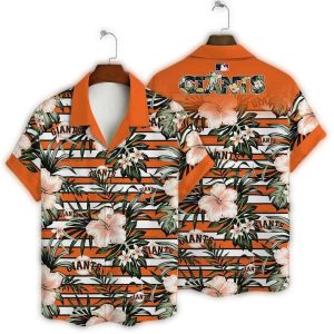 San Francisco Giants Tropical Stripe Hawaiian Shirt For Fans