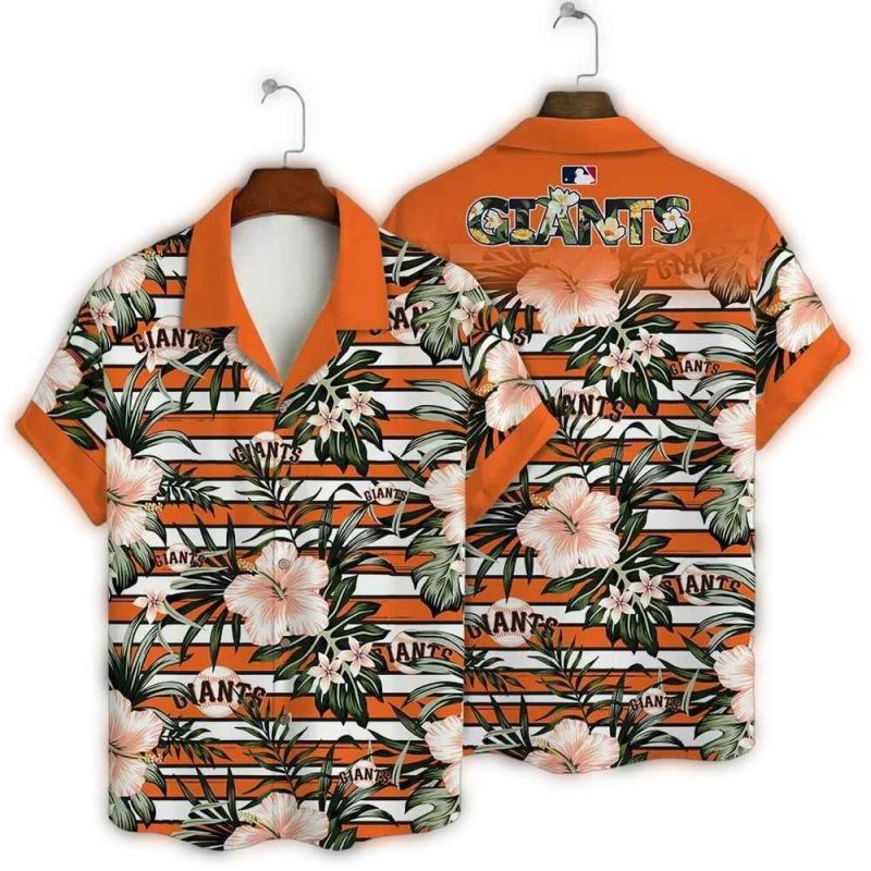 San Francisco Giants Tropical Stripe Hawaiian Shirt 1