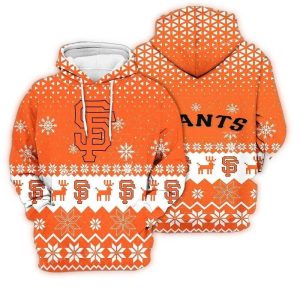 San Francisco Giants Christmas Hoodie - Festive All-Over Print Design
