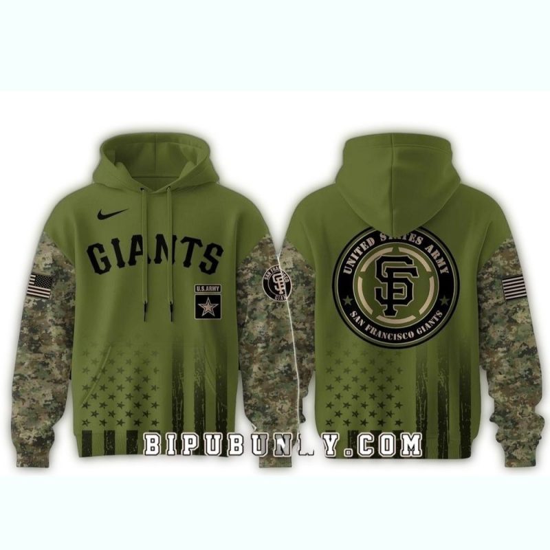 San Francisco Giants x Army Military Appreciation Night All over Print Hoodie 1