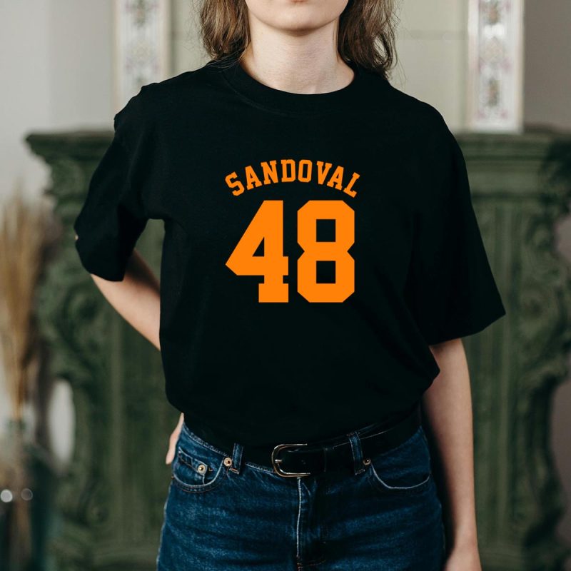 Atlanta Braves Sandoval 48 Jersey T-Shirt - Comfortable Fan Apparel - Image 2
