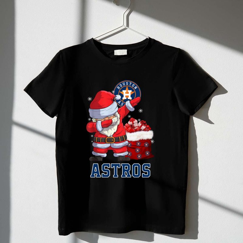 Santa Claus dabbing Houston Astros Christmas shirt t shirt 1 1