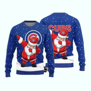Santa Dab Chicago Cubs Ugly Sweater