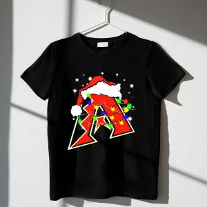 Arizona Diamondbacks Christmas Lights T-Shirt With Santa Hat Design