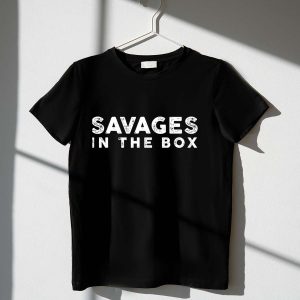 Yankees Inspired Savages In The Box Baseball T-Shirt For Fans