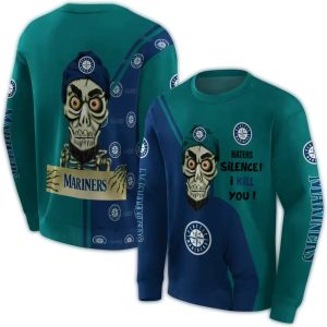 Seattle Mariners Achmed Skull All Over Print Sweatshirt