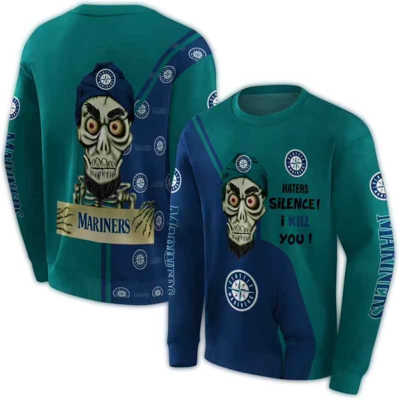 Seattle Mariners Achmed Skull AOP Sweatshirt 1