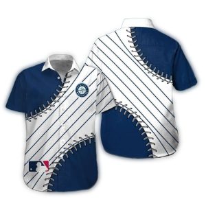 Seattle Mariners Hawaiian Shirt - Tropical Style Fan Apparel