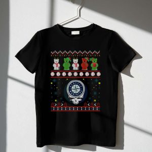 Grateful Dead Seattle Mariners Bears Ugly Christmas T-Shirt For Fans