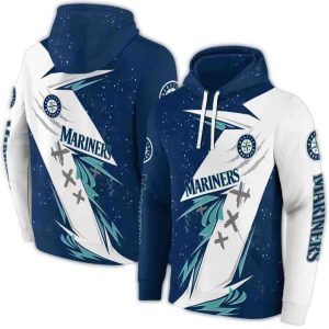 Seattle Mariners Dynamic Slash All Over Print Hoodie